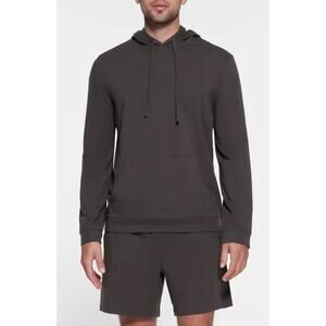 MSRP $99 SKIMS MEN Charcoal Gray Cotton Lounge Hoodie Size XL | SAME DAY SHIP